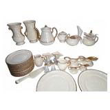 Pearl China Co. 22K Gold Decorated Dinnerware Set