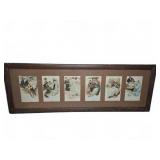 Framed Six-Panel Marriage Themed Prints Set