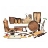 Wood and Metal Kitchen Utensils Lot