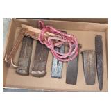 Vintage Railroad Spikes and Iron Grapple