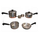 Revere Ware USA Copper Bottom Cookware Set 6 Pc