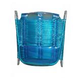 Vintage Blue Aluminum Webbing Double Folding Chair