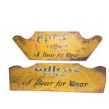 2 Gillette Tires Metal Signs