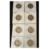 (8) Silver Washington Quarters
