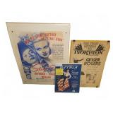 Ginger Rogers Posters and Patria Sheet Music Lot