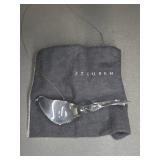 Signed Steuben Crystal Bird Figurine with Bag
