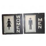 Wood MEN and WOMEN Restroom Signs