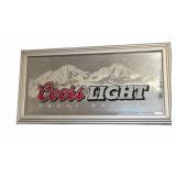 2002 Coors Light Frost Brewed Mirror Sign