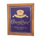 Crown Royal Framed Advertising Mirror Sign