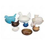 Decorative Glass Animal Covered Dishes