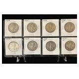 (8) Walking Liberty Half Dollars