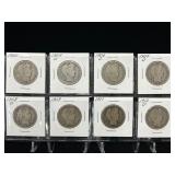 (8) Barber Half Dollars