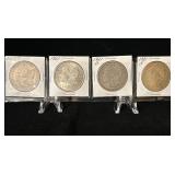 (4) 1921 Morgan Silver Dollars
