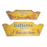 Gillette Tires Metal Advertising Signs, Pair