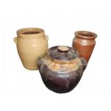 Three Stoneware Crocks