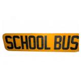 Vintage Plexiglass School Bus Sign Yellow Black