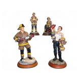 Red Hats of Courage Firefighter Figurine Set