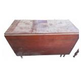 Wooden Drop Leaf Dining Table with Turned Legs