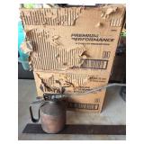 Vintage Oil Can and 2 Boxes of Motor Oil