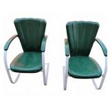 Green Metal Patio Rocking Chairs