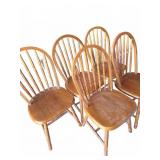 5 Oak Windsor Style Dining Chairs