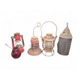 4 Metal Lanterns