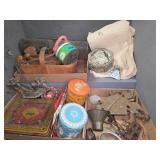 Household and Kitchen Items, Metal Tins