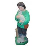 Shepherd Boy With Lambs Lighted Lawn Ornament