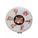 Vintage Metal Tray With Cartoon Tiger Motif