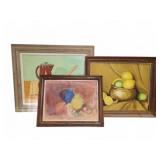 Three Framed Still Life Paintings