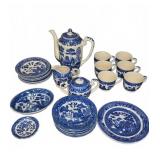 Blue Willow Pattern Japan Porcelain Tea Set