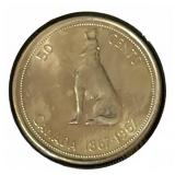 1967 Canada Unc. Silver Half Dollar