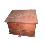 Wooden Bread Box With Drawer