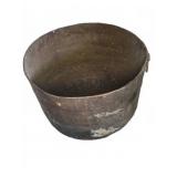 Large Metal Tub with Iron Handle