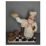 Chef Resin Figurine With Pasta 9"