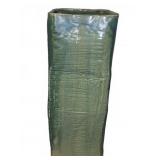 Signed Green Glazed Tall Rectangular Ceramic Vase