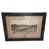 Shepherd With Flock Print Framed and Signed