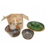 MCM Punch Bowl Set & Ceramic Serving Set
