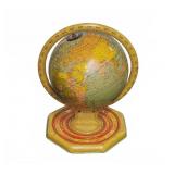 Ohio Art Tin Litho World Globe With Zodiac Base