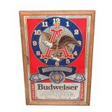Vintage Budweiser Wall Quartz Clock With Eagle