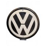 Vintage Volkswagen VW Metal Sign Black and White