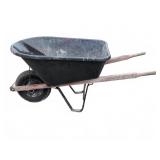 Black Plastic Wheelbarrow With Metal Frame
