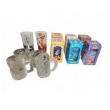 Disney and Warner Bros Collector Glasses