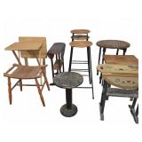 Small Tables and Stools Group Lot