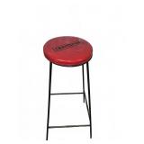 Craftsman Metal Bar Stool With Red Vinyl Seat