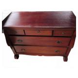 Sleigh Grand Rapids Mahogany Dresser With Mirror