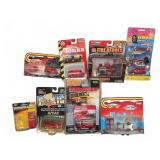 Die-Cast Emergency Vehicle Toy Lot on Cards