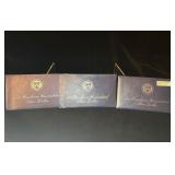(3) Eisenhower 40% Silver Dollars