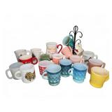 Milk Glass and Ceramic Mugs Lot