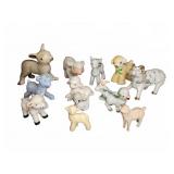 Ceramic and Porcelain Lamb Figurines Lot